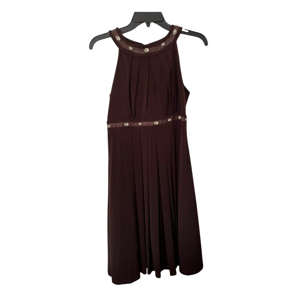 Suzi Chin for Maggy Boutique Sleeveless Dress | Sz 8 | Embellished | euc